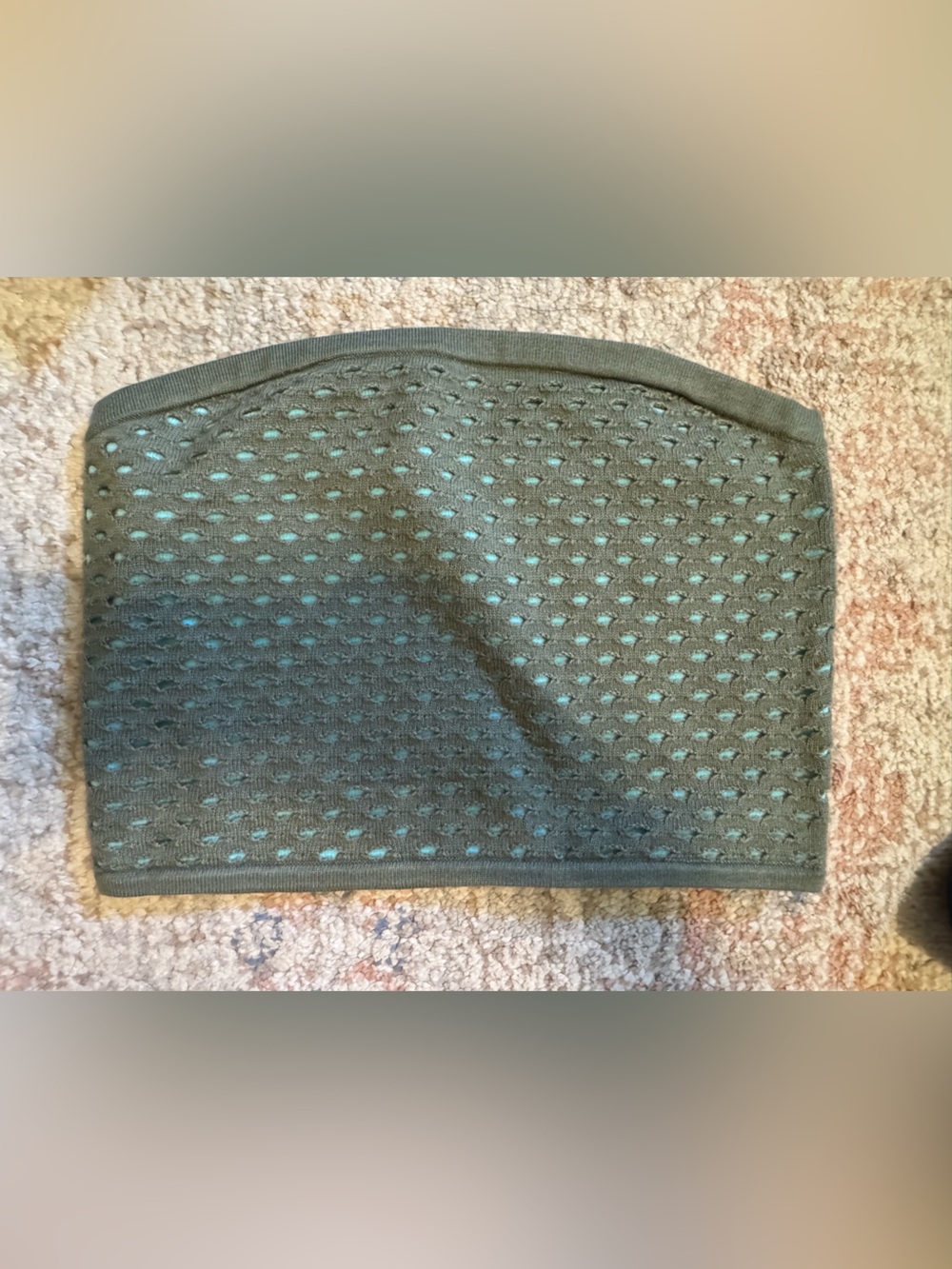 aerie Olive Green Eyelet Tube Top